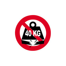 Sticker autocollant charge maximum 40 KG