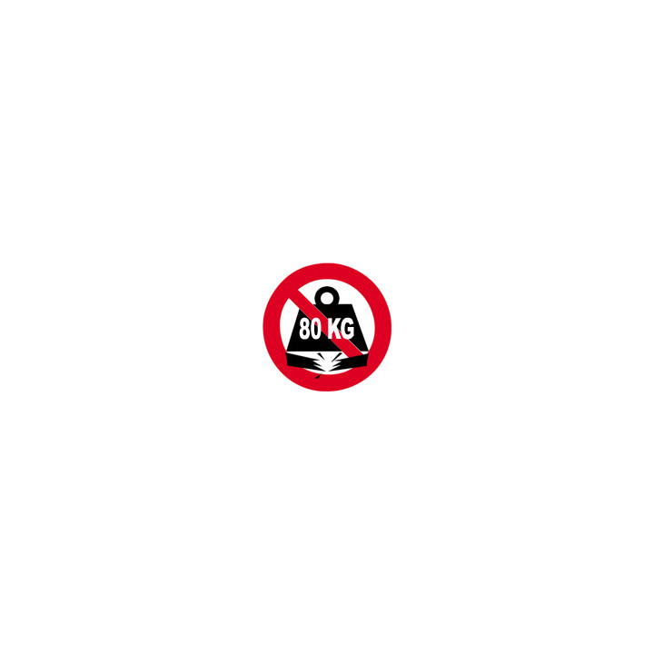 Sticker autocollant charge maximum 80 KG