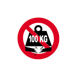 Sticker autocollant charge maximum 100 KG