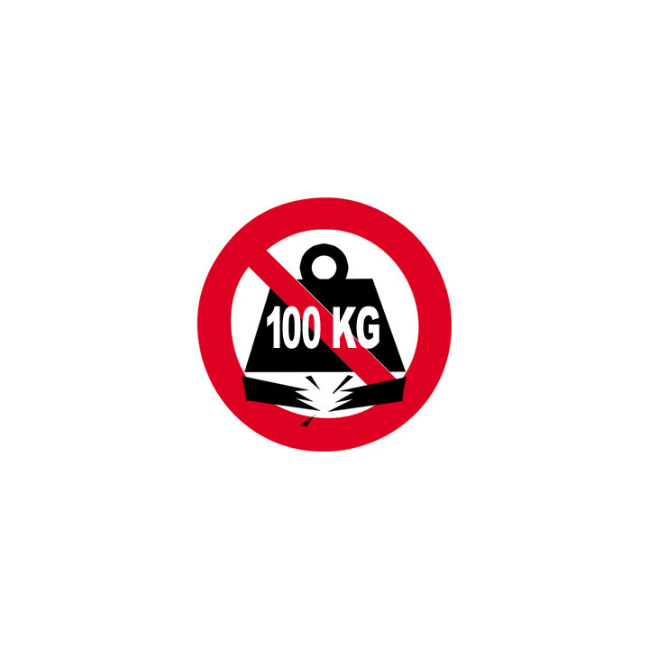 Sticker autocollant charge maximum 100 KG