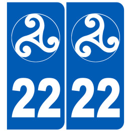 numero immatriculation 22 triskel (Côtes-d'Armor)