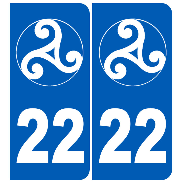 numero immatriculation 22 triskel (Côtes-d'Armor)