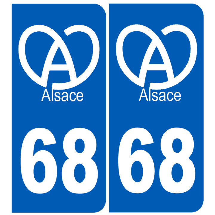 numero immatriculation 68 (Haut-Rhin) Alsace