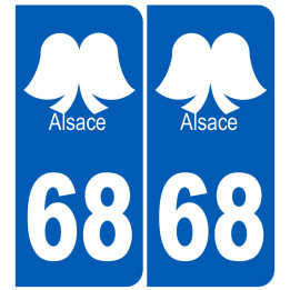 numero immatriculation 68 (Haut-Rhin)  coiffe Alsacienne