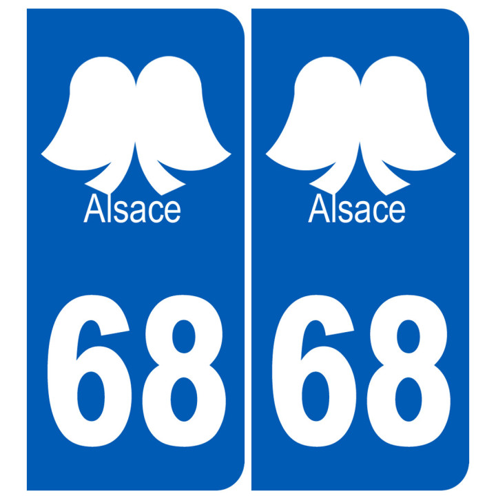 numero immatriculation 68 (Haut-Rhin)  coiffe Alsacienne