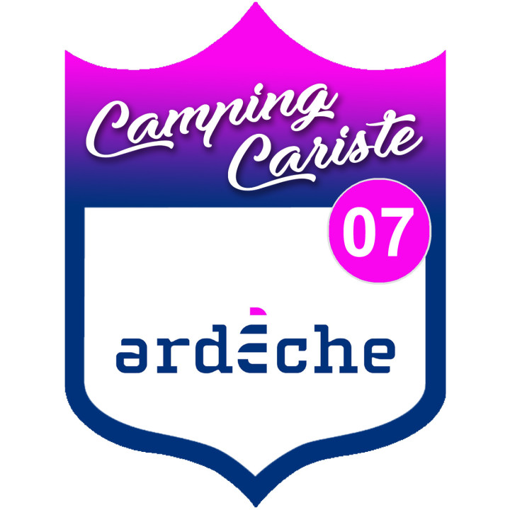 Sticker / autocollant : Camping car Ardèche 07