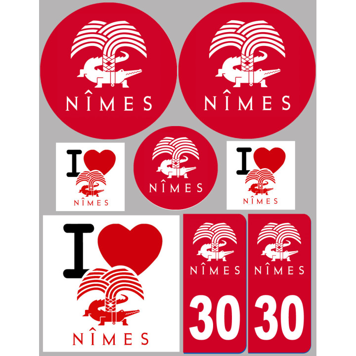 Sticker / autocollant : ville de Nîmes