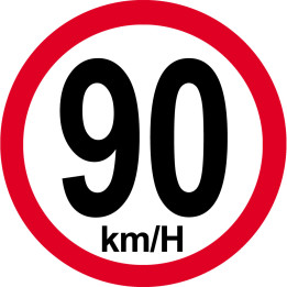 90Km/H bord rouge