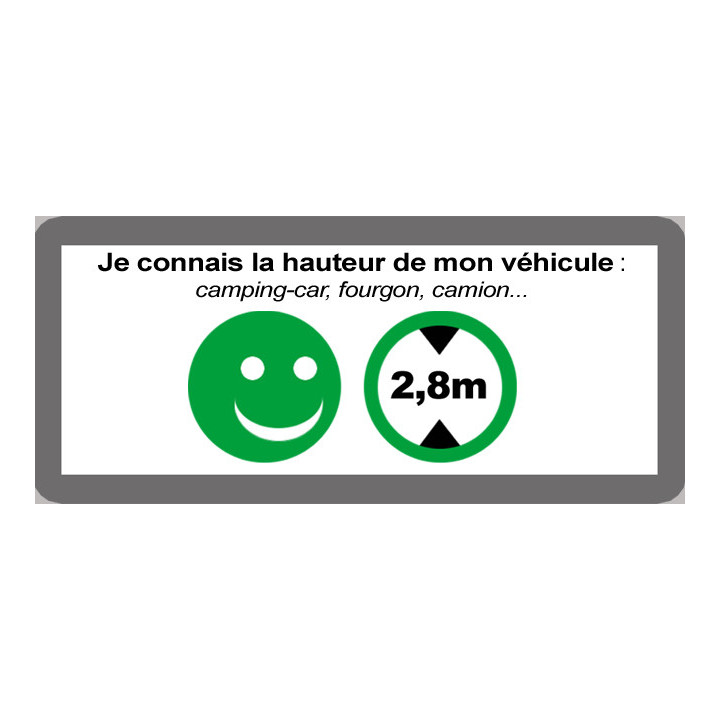 hauteur de passage de véhicule 2,8m oui