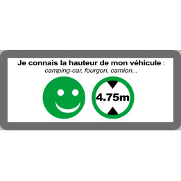 hauteur de passage de véhicule 4,75m oui