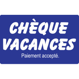 Paiement par Chèque vacances accepté