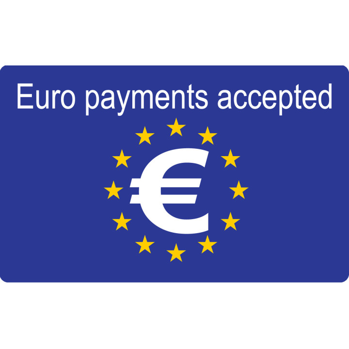 Euro payments accepted
