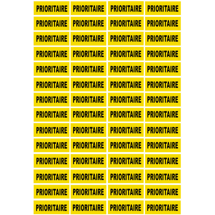 Sticker / autocollant : PRIORITAIRE