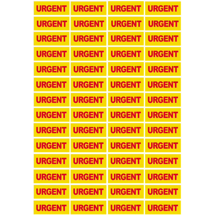 Sticker / autocollant : URGENT