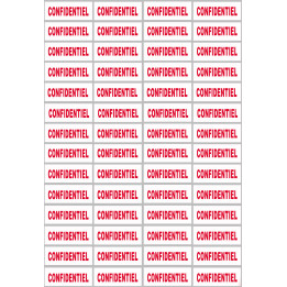 Sticker / autocollant : CONFIDENTIEL