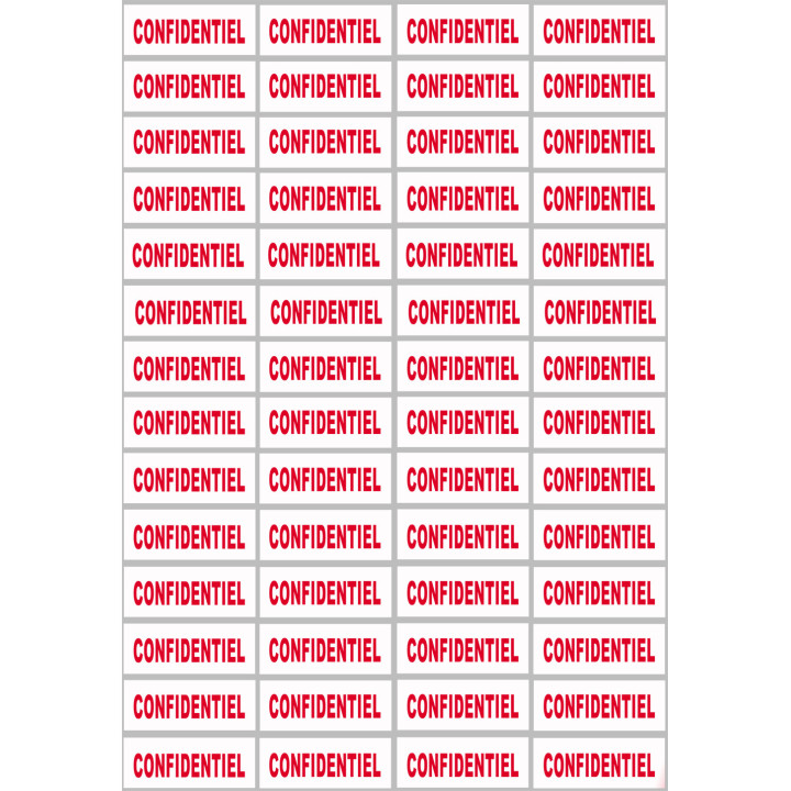 Sticker / autocollant : CONFIDENTIEL