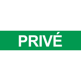 Sticker / autocollant : Privé vert