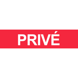 Sticker / autocollant : Privé rouge