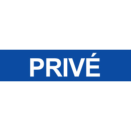 Sticker / autocollant : Privé bleu