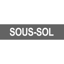 Sticker / autocollant : SOUS-SOL gris