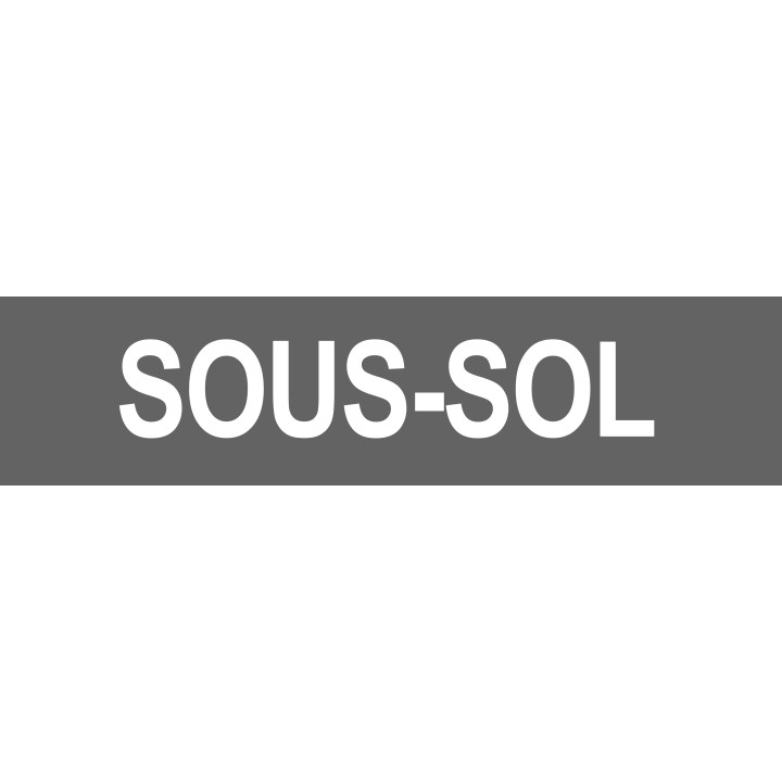 Sticker / autocollant : SOUS-SOL gris