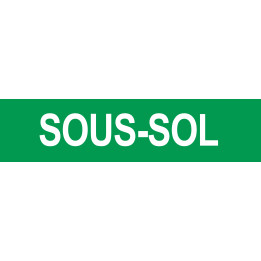 Sticker / autocollant : SOUS-SOL vert