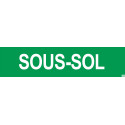 Sticker / autocollant : SOUS-SOL vert