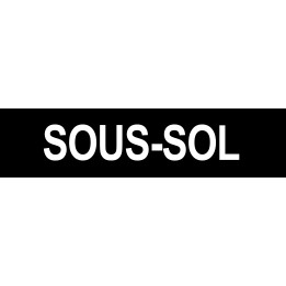 Sticker / autocollant : SOUS-SOL noir