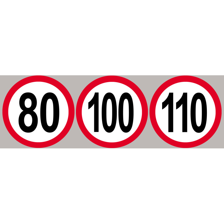 80-100-110km/h rouge