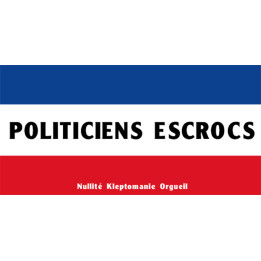 sticker / autocollant politiciens escrocs
