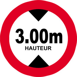 hauteur de vehicule maximum 3.0m