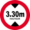 hauteur de vehicule maximum 3.3m