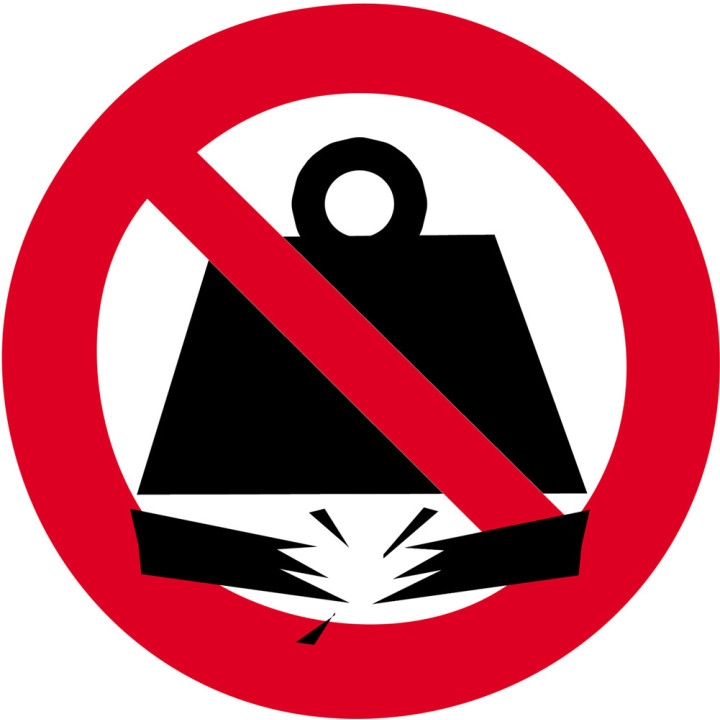 Sticker autocollant charge interdite