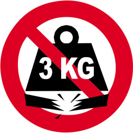 Sticker autocollant charge maximum 3 KG