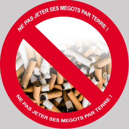 NE PAS JETER SES MEGOTS PAR TERRE !
