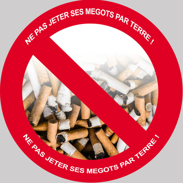 NE PAS JETER SES MEGOTS PAR TERRE !