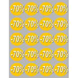 Autocollants : Stickers / autocollants Ronds 70% 4
