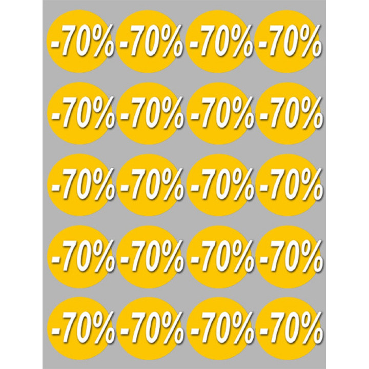 Autocollants : Stickers / autocollants Ronds 70% 4