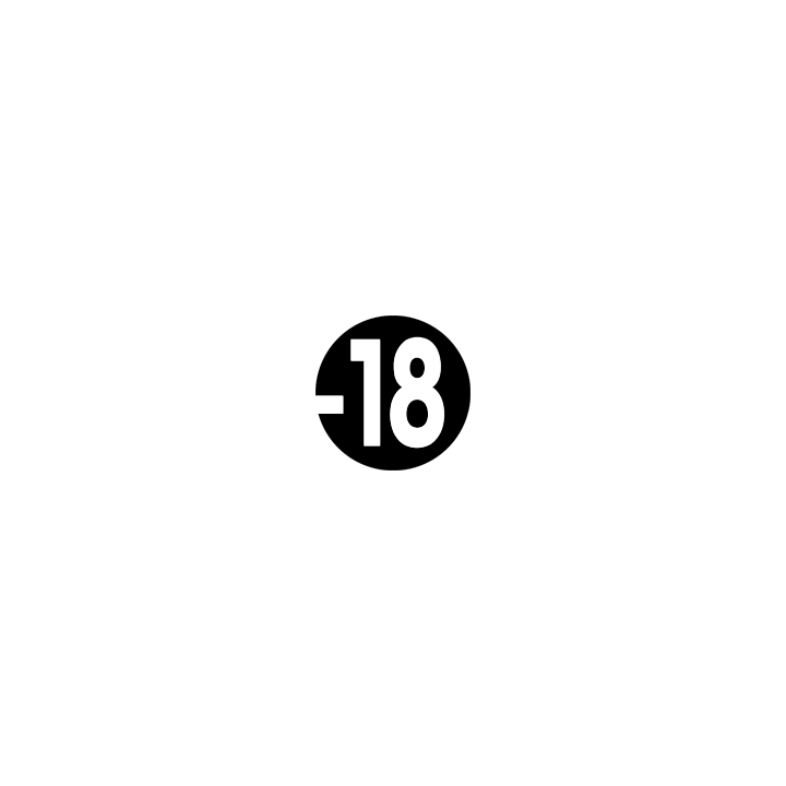 autocollant interdit moins 18 ans noir