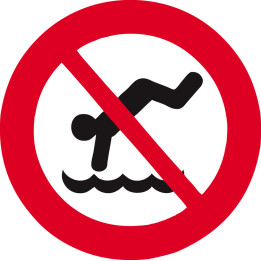 pictogramme interdit de plonger