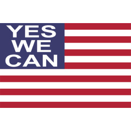 Autocollants : sticker drapeau US yes we can