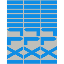 Balises circuits de randonnées bleus