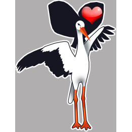 Cigogne coeur Alsacien