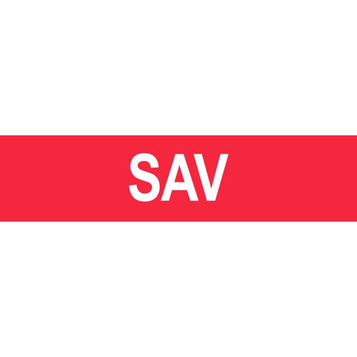 autocollant local SAV rouge
