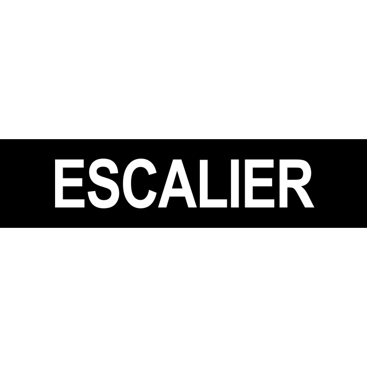 Autocollant local ESCALIER noir