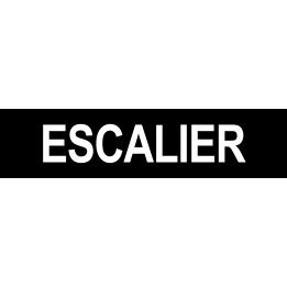 Autocollant local ESCALIER noir