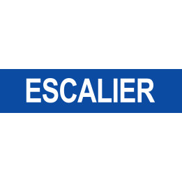 Autocollant local ESCALIER bleu