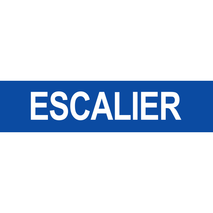 Autocollant local ESCALIER bleu