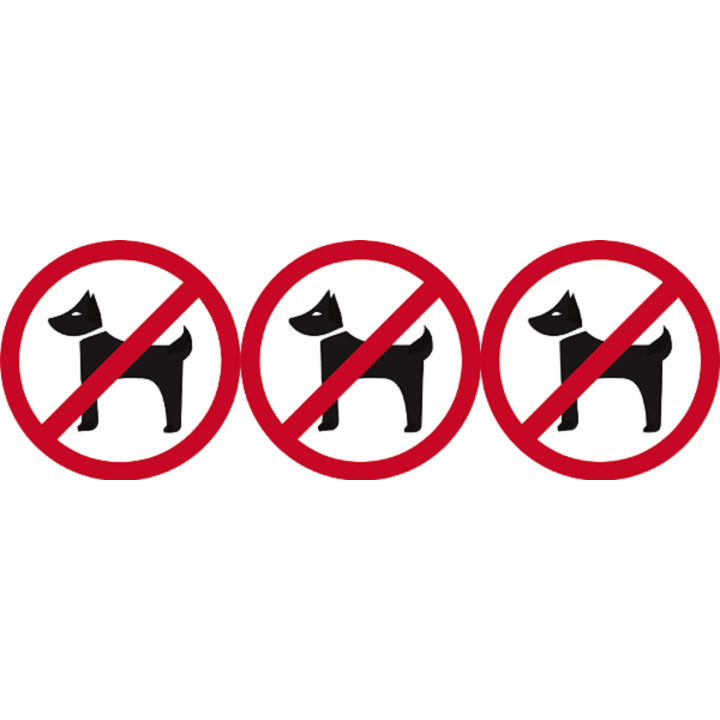 Sticker / autocollant : pictogramme Animaux interdits - 3x10cm