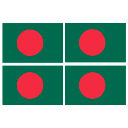 Stickers / autocollants drapeau Bangladesh 2